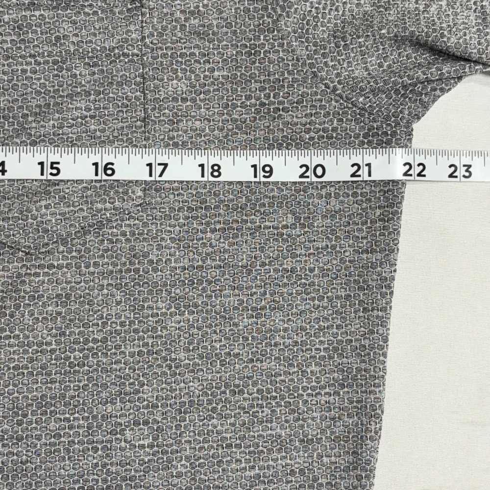 7Diamonds Button Up Shirt Mens Medium Grey Vision of Love Jacquard Stretch Short - Picture 6 of 7